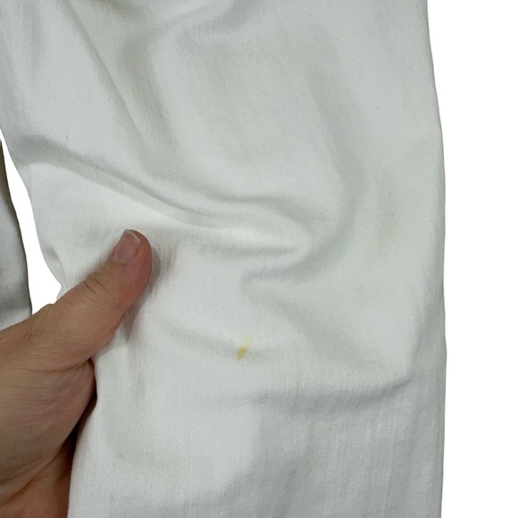 NWT J. Crew Mid-Rise Flare Crop Signature Stretch Raw Hem Jeans White Sz 31 - Picture 8 of 9